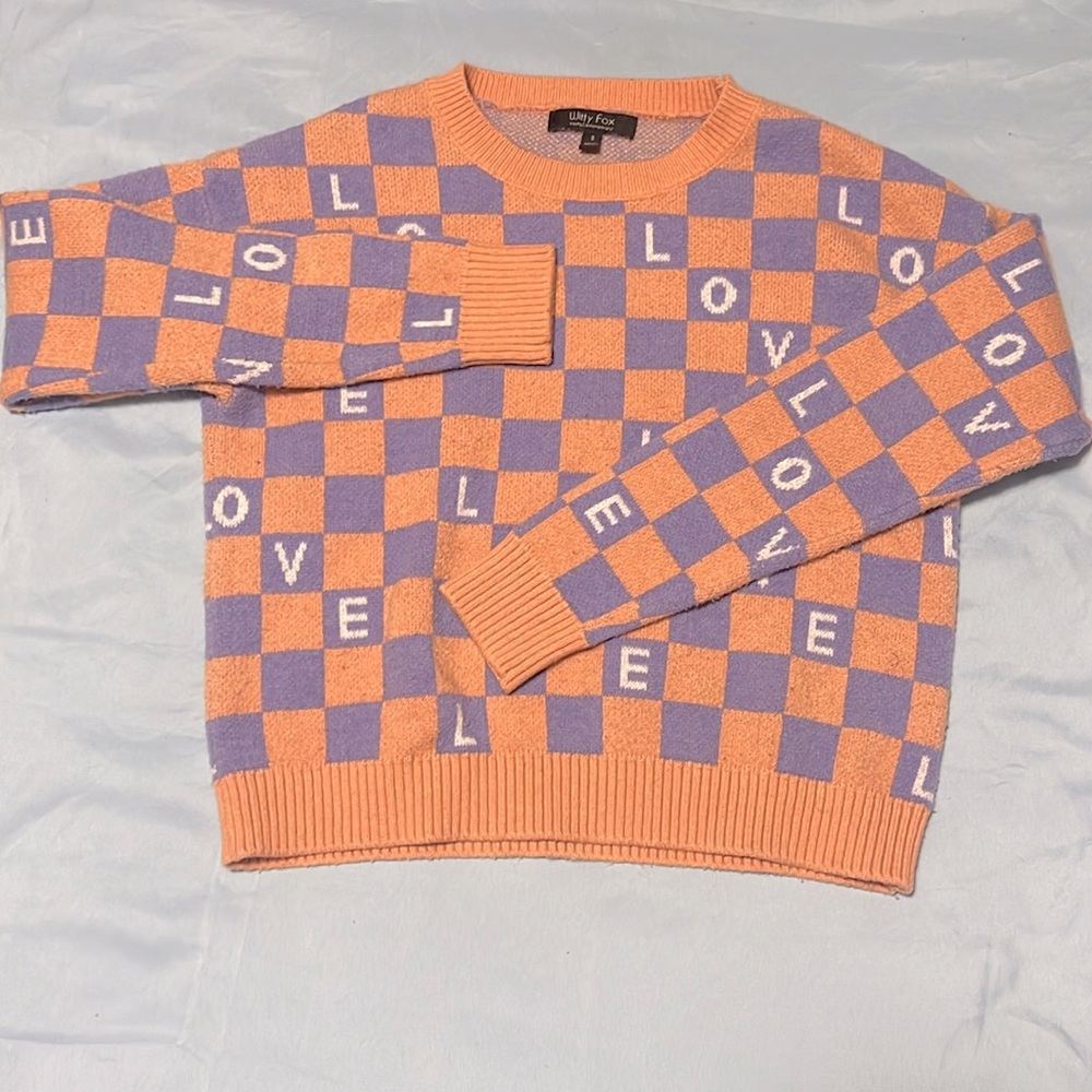 Orange and Purple Love Sweaters